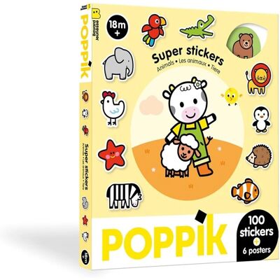 Poppik Tiersticker-Box - Kreative Kinderaktivität Poppik Tiersticker-Box - Kreative Kinderaktivität