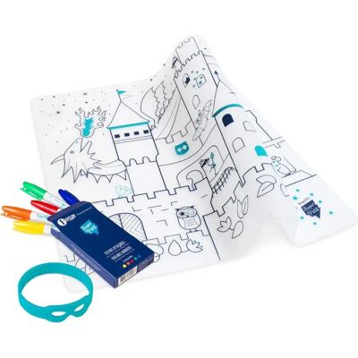 Super Petit Kit Château - Set de Table en Silicone Réutilisable - Publicité Super Petit Kit Château - Set de Table en Silicone Réutilisable - Publicité