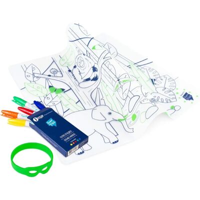 Kit de Coloration en Silicone SuperPetit - Jungle Animaux - 5 Marqueurs - Publicité Kit de Coloration en Silicone SuperPetit - Jungle Animaux - 5 Marqueurs - Publicité