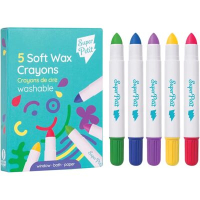 Superpetit Crayons de cire twistables - Crayons doux, aquarellables, 5 pcs - Publicité Superpetit Crayons de cire twistables - Crayons doux, aquarellables, 5 pcs - Publicité