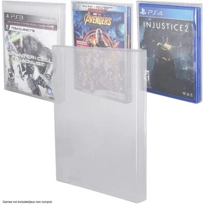 Evoretro - Protectors - Clear - 25-pack - Game Box PET Protectors Evoretro - Protectors - Clear - 25-pack - Game Box PET Protectors