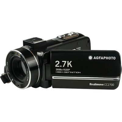 AgfaPhoto CC2700 Hordozható videokamera - 24 MP CMOS - 2,7K - Fekete AgfaPhoto CC2700 Hordozható videokamera - 24 MP CMOS - 2,7K - Fekete
