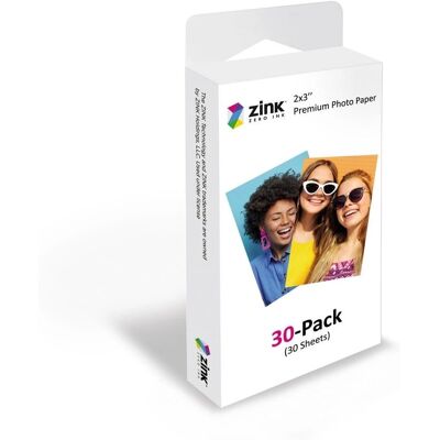 Pack de 30 feuilles adhésives Zink 75x50mm - Impressions instantanées de haute qualité Pack de 30 feuilles adhésives Zink 75x50mm - Impressions instantanées de haute qualité