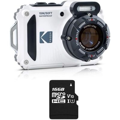 Kodak Weiß WPZ2 Wasserdichte Kamera - 16MP, 15m Tauchen, Stoßfest, 720p Video Kodak Weiß WPZ2 Wasserdichte Kamera - 16MP, 15m Tauchen, Stoßfest, 720p Video