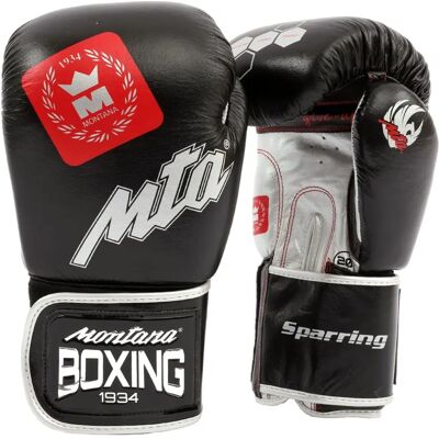 Gants de Boxe Montana Sparring - Cuir avec Absorption des Chocs, Velcro Gants de Boxe Montana Sparring - Cuir avec Absorption des Chocs, Velcro