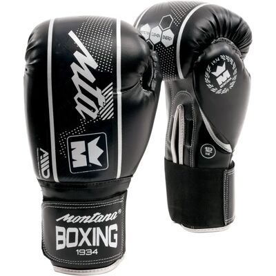 Gants de Boxe MONTANA - 14 oz Noir - Publicité Gants de Boxe MONTANA - 14 oz Noir - Publicité