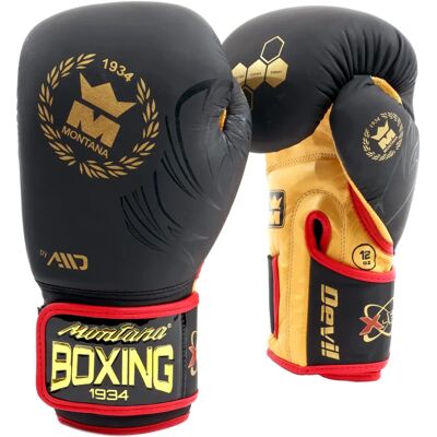 Gants de Boxe Unisexe Montana - Mousse Injectée, Noir/Or - Gants de Boxe - Publicité Gants de Boxe Unisexe Montana - Mousse Injectée, Noir/Or - Gants de Boxe - Publicité