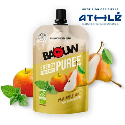 Baouw Organic Gel poire-pomme-menthe 90 g Gel énergie - Publicité Baouw Organic Gel poire-pomme-menthe 90 g Gel énergie - Publicité