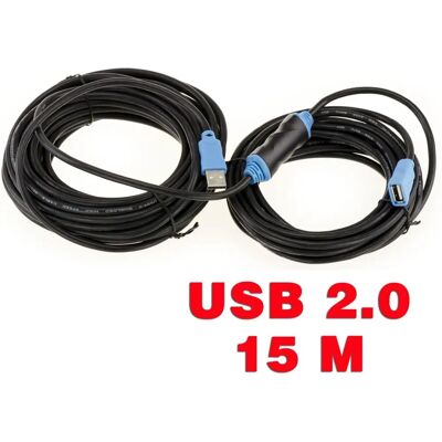 Kalea Informatique - Câble d’extension USB 2.0 - 15 m - Répéteur - Câble USB tressé - Publicité Kalea Informatique - Câble d’extension USB 2.0 - 15 m - Répéteur - Câble USB tressé - Publicité