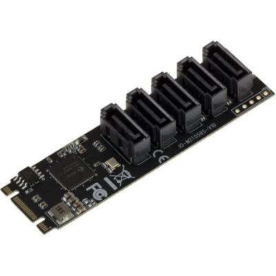 Carte de stockage M.2 PCIe Kalea-Informatique - 5 ports SATA - B+M Key - JMB585 Carte de stockage M.2 PCIe Kalea-Informatique - 5 ports SATA - B+M Key - JMB585