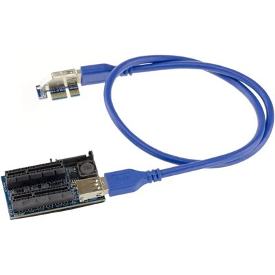 Kalea-Informatique PCIe x1 na 2 x PCIe x4 karta rozszerzeń Kalea-Informatique PCIe x1 na 2 x PCIe x4 karta rozszerzeń