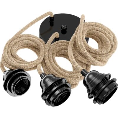 HOOPZI - Suspension Corde HANG 3 - Ficelle Jute - Noir - Publicité HOOPZI - Suspension Corde HANG 3 - Ficelle Jute - Noir - Publicité