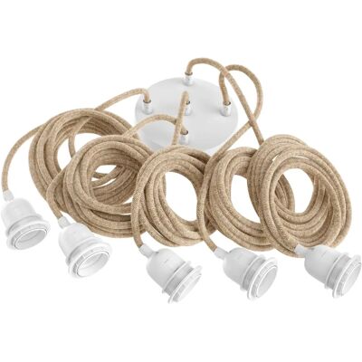 Monture de plafond blanc naturel - 5 accessoires Bazar Bizar - Publicité Monture de plafond blanc naturel - 5 accessoires Bazar Bizar - Publicité