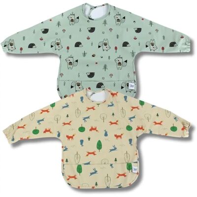 Conjunto de Babadores Hello Hippo - Impermeável, Ajustável, Fácil de Limpar Conjunto de Babadores Hello Hippo - Impermeável, Ajustável, Fácil de Limpar