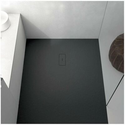 Stano - Resina fusion 100x200 cm - negro - Plato de ducha Stano - Resina fusion 100x200 cm - negro - Plato de ducha