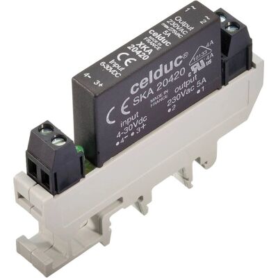 Module de relais à semi-conducteurs Celduc XKD10306 - Contrôle 5-30V DC, Charge 2-60V/3A Module de relais à semi-conducteurs Celduc XKD10306 - Contrôle 5-30V DC, Charge 2-60V/3A