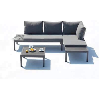 Concept Usine Mobilier de jardin Lolea - 4 places, Gris - Publicité Concept Usine Mobilier de jardin Lolea - 4 places, Gris - Publicité