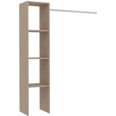 Concept Usine Kleiderschrank - 6 Fächer, 2 Garderoben, 220x180cm Concept Usine Kleiderschrank - 6 Fächer, 2 Garderoben, 220x180cm