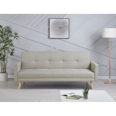 Concept Usine Skandinavisches 3-Sitzer-Sofa, ausziehbar, mit Stoffbezug, beige Concept Usine Skandinavisches 3-Sitzer-Sofa, ausziehbar, mit Stoffbezug, beige