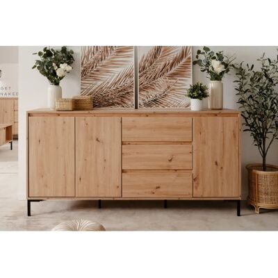 Concept Usine Navi Buffet - Madera con patas negras Concept Usine Navi Buffet - Madera con patas negras