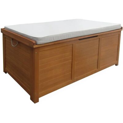 Sweeek Eucalyptus Garden Storage Chest - Model Caja - Beige - 200L - Garden Storage Sweeek Eucalyptus Garden Storage Chest - Model Caja - Beige - 200L - Garden Storage
