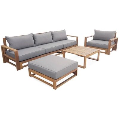 Sweeek Set da Giardino Moderno - 5 Posti - Cuscini Grigi Sweeek Set da Giardino Moderno - 5 Posti - Cuscini Grigi