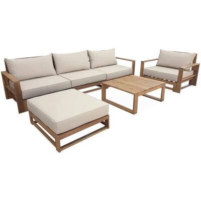Sweeek Divano da Giardino - Set Modulare Moderno - Beige - Arredo da Esterno Sweeek Divano da Giardino - Set Modulare Moderno - Beige - Arredo da Esterno