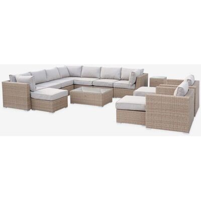 Set Divano da Giardino Sweeek - Beige - 12-14 Posti Set Divano da Giardino Sweeek - Beige - 12-14 Posti