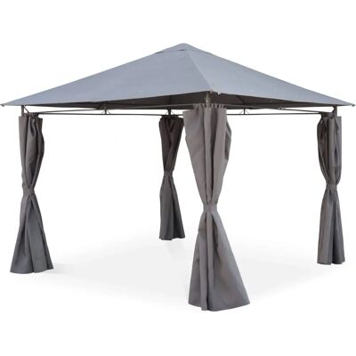 Pergola Sweeek Elusa - 3x3m - Grigia - Tenda da giardino con tende Pergola Sweeek Elusa - 3x3m - Grigia - Tenda da giardino con tende