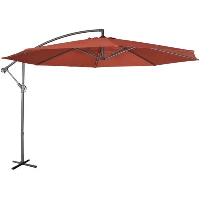Ombrellone ottagonale Sweeek 350cm - Struttura antracite - Telo Terracotta - Ombrello da giardino Ombrellone ottagonale Sweeek 350cm - Struttura antracite - Telo Terracotta - Ombrello da giardino