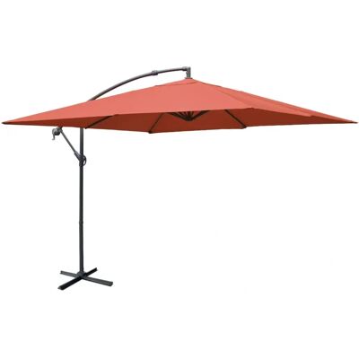 Sweeek Ombrellone 3x3m Quadrato - Hardelot Terracotta - Facile da Usare Sweeek Ombrellone 3x3m Quadrato - Hardelot Terracotta - Facile da Usare