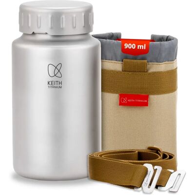 Keith Titanflasche - 900ml - Grau Keith Titanflasche - 900ml - Grau