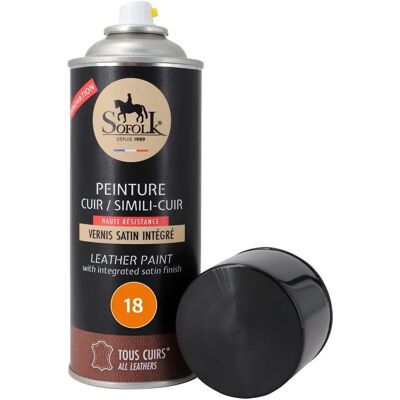 Sofolk Leather Paint 400ml - orange - satin - Leather paint - Publicité Sofolk Leather Paint 400ml - orange - satin - Leather paint - Publicité