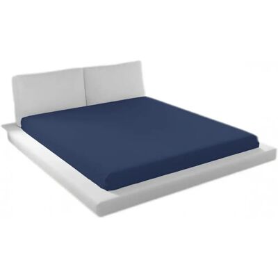 Sábana ajustable de algodón orgánico Côté Déco - 160x200cm - Azul - Ropa de cama Sábana ajustable de algodón orgánico Côté Déco - 160x200cm - Azul - Ropa de cama