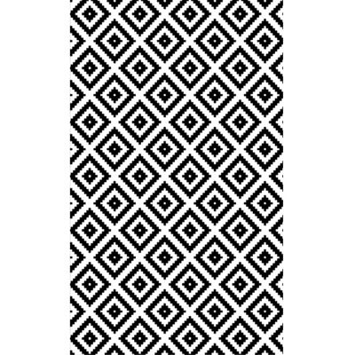 Mani Textile Schwarz & Weiß Wohnzimmerteppich 160 x 230 cm - Schwarz - Teppich Mani Textile Schwarz & Weiß Wohnzimmerteppich 160 x 230 cm - Schwarz - Teppich