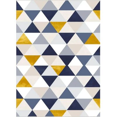 Tappeto interno Triangolo Mani Textile - Giallo - Motivo geometrico - 80x150cm Tappeto interno Triangolo Mani Textile - Giallo - Motivo geometrico - 80x150cm