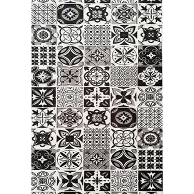 Mani Textile Tappeto cucina in piastrelle di cemento - Nero - Tappeto da cucina Mani Textile Tappeto cucina in piastrelle di cemento - Nero - Tappeto da cucina
