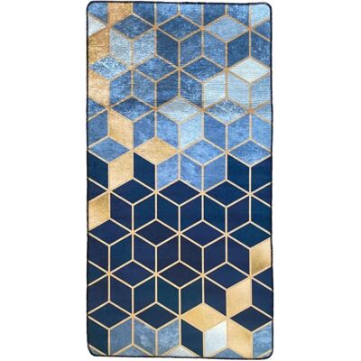 Mani Textile LUXE Indoor Teppich - Blau - 160x230cm - Rutschfester Läufer Mani Textile LUXE Indoor Teppich - Blau - 160x230cm - Rutschfester Läufer