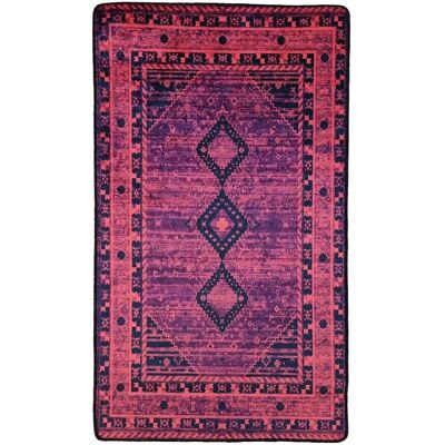 MANI TEXTILE Vintage Worn-Effect Tapijt - Rood - 120x180cm MANI TEXTILE Vintage Worn-Effect Tapijt - Rood - 120x180cm