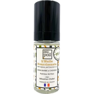Huile Nourrissante Au Poil - Barbe & Cheveux 30ml Huile Nourrissante Au Poil - Barbe & Cheveux 30ml