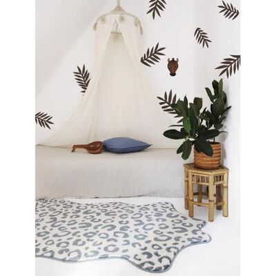 Tapis Enfant Nattiot - Bleu Argenté - 100x150cm - Design adapté aux enfants - Publicité Tapis Enfant Nattiot - Bleu Argenté - 100x150cm - Design adapté aux enfants - Publicité