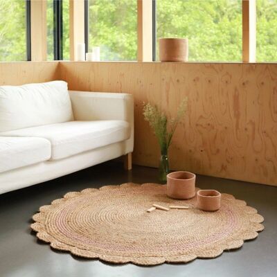 Nattiot Neha Nude Tapis Rond en Jute pour Enfants - Tapis Enfant - Publicité Nattiot Neha Nude Tapis Rond en Jute pour Enfants - Tapis Enfant - Publicité