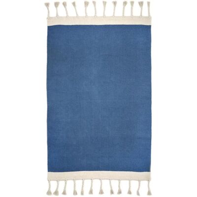 Tapis coton recyclé Lisboa Bleu Nattiot - Sûr pour enfants - Publicité Tapis coton recyclé Lisboa Bleu Nattiot - Sûr pour enfants - Publicité