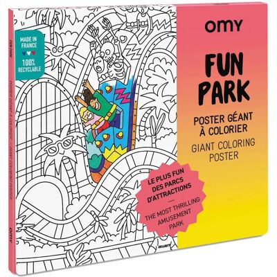 Omy - Poster à colorier - Fun park - Multicolore - 70x100cm - France - Publicité Omy - Poster à colorier - Fun park - Multicolore - 70x100cm - France - Publicité