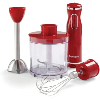 Mixeur plongeant Techwood TMS-9605 - 600W, 2 vitesses, 500ml, Rouge - Publicité Mixeur plongeant Techwood TMS-9605 - 600W, 2 vitesses, 500ml, Rouge - Publicité