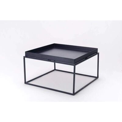 KOSMI Modelo 60x60x40cm Mesa de café industrial negra KOSMI Modelo 60x60x40cm Mesa de café industrial negra