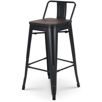 Kosmi Taburete Alto de Metal y Madera - Estilo Industrial Kosmi Taburete Alto de Metal y Madera - Estilo Industrial