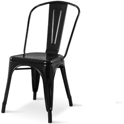 Kosmi Modelo - Silla de Metal Negra Industrial - Silla Kosmi Modelo - Silla de Metal Negra Industrial - Silla