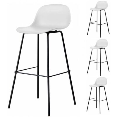 Taburetes de Bar Escandinavos Blancos Kosmi - 76cm Taburetes de Bar Escandinavos Blancos Kosmi - 76cm
