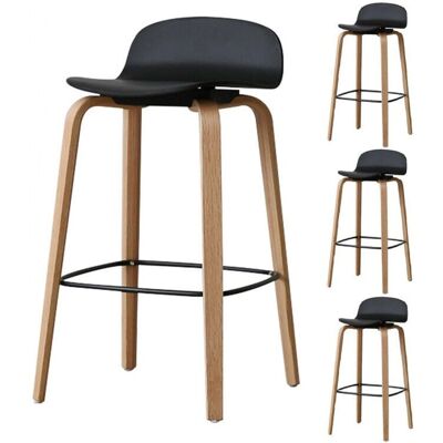 Kosmi - Conjunto de Taburetes Altos - Estilo Escandinavo - Negro Kosmi - Conjunto de Taburetes Altos - Estilo Escandinavo - Negro